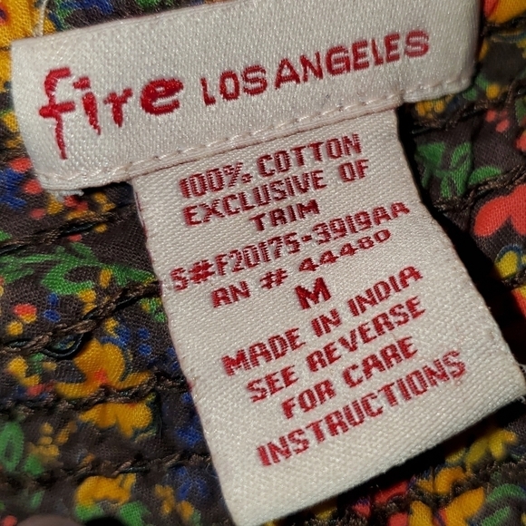 Fire Floral Tanktop Earthtones Medium - Picture 10 of 10